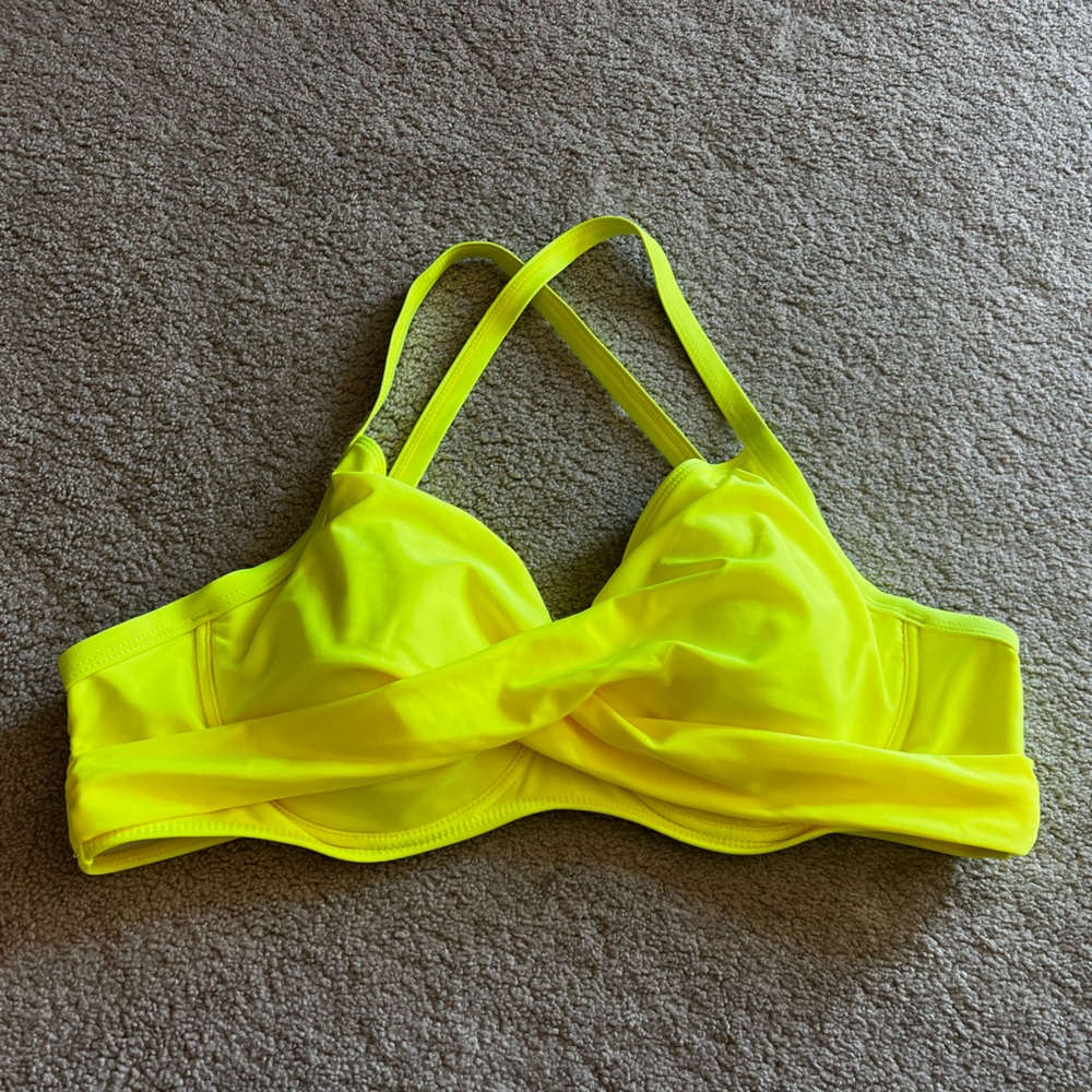 Neon Shein bikini top.